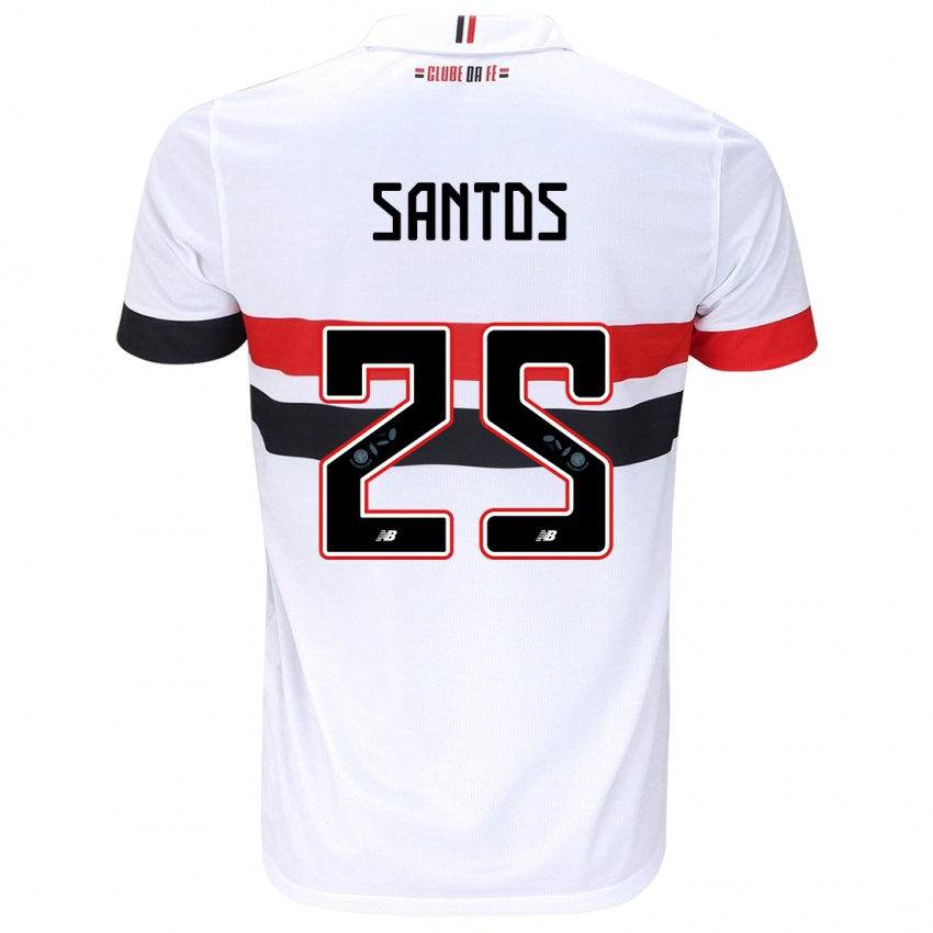 Heren Mariana Santos #25 Wit Rood Zwart Thuisshirt Thuistenue 2024/25 T-Shirt