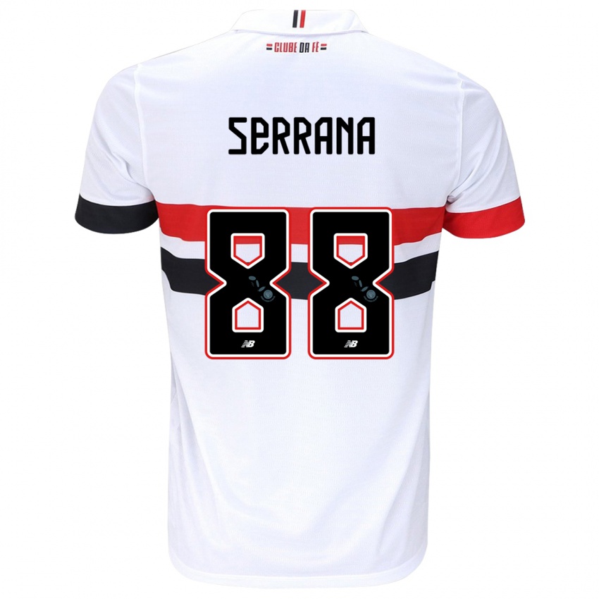 Heren Serrana #88 Wit Rood Zwart Thuisshirt Thuistenue 2024/25 T-Shirt