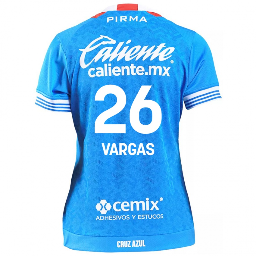 Heren Carlos Vargas #26 Hemelsblauw Thuisshirt Thuistenue 2024/25 T-Shirt