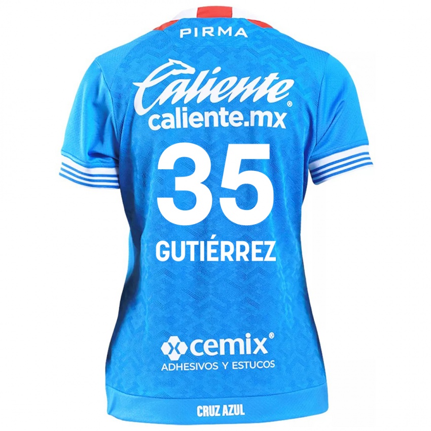 Heren Luis Gutiérrez #35 Hemelsblauw Thuisshirt Thuistenue 2024/25 T-Shirt