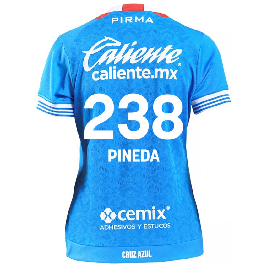 Heren Zadiel Pineda #238 Hemelsblauw Thuisshirt Thuistenue 2024/25 T-Shirt