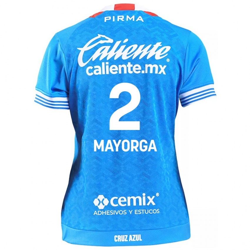 Heren Alejandro Mayorga #2 Hemelsblauw Thuisshirt Thuistenue 2024/25 T-Shirt