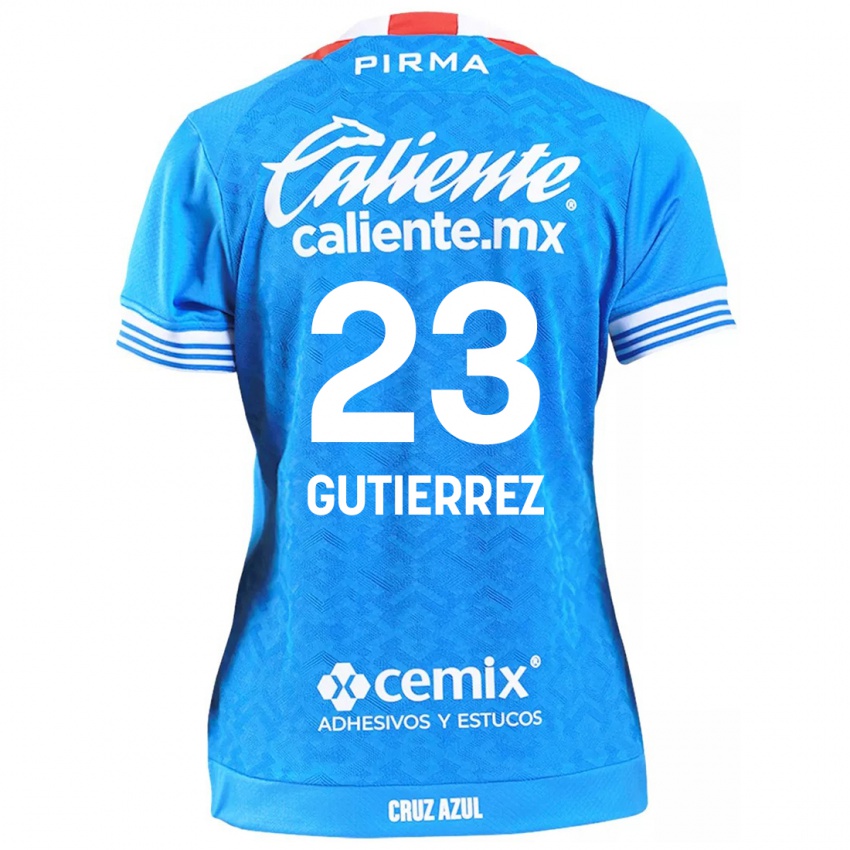 Heren Ivonne Gutierrez #23 Hemelsblauw Thuisshirt Thuistenue 2024/25 T-Shirt