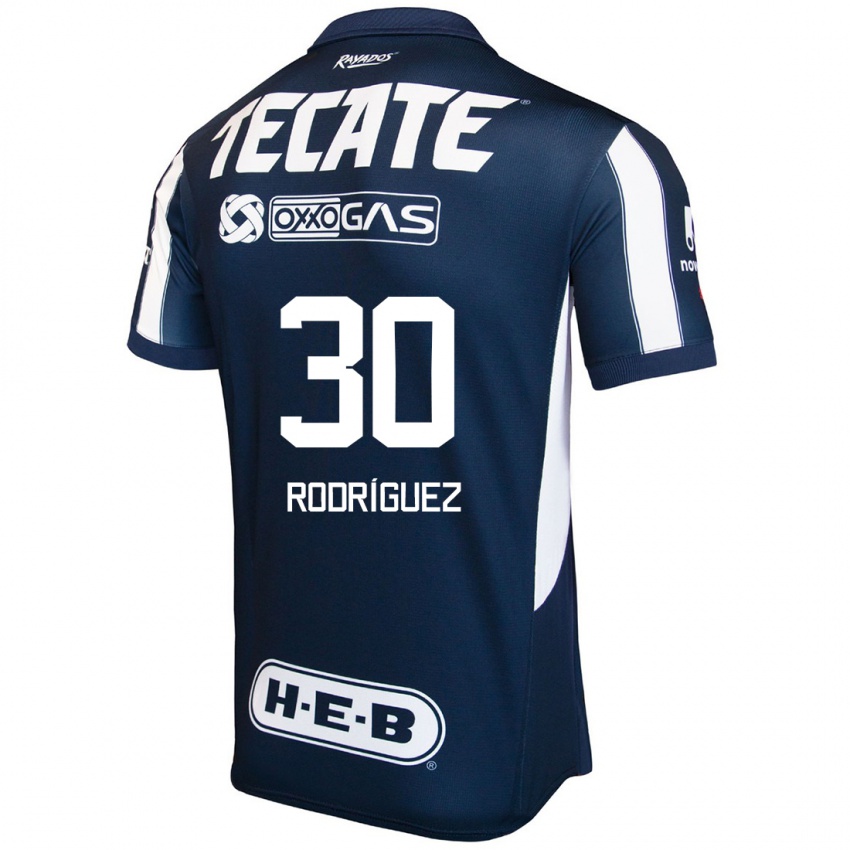 Heren Jorge Rodríguez #30 Blauw Rood Wit Thuisshirt Thuistenue 2024/25 T-Shirt