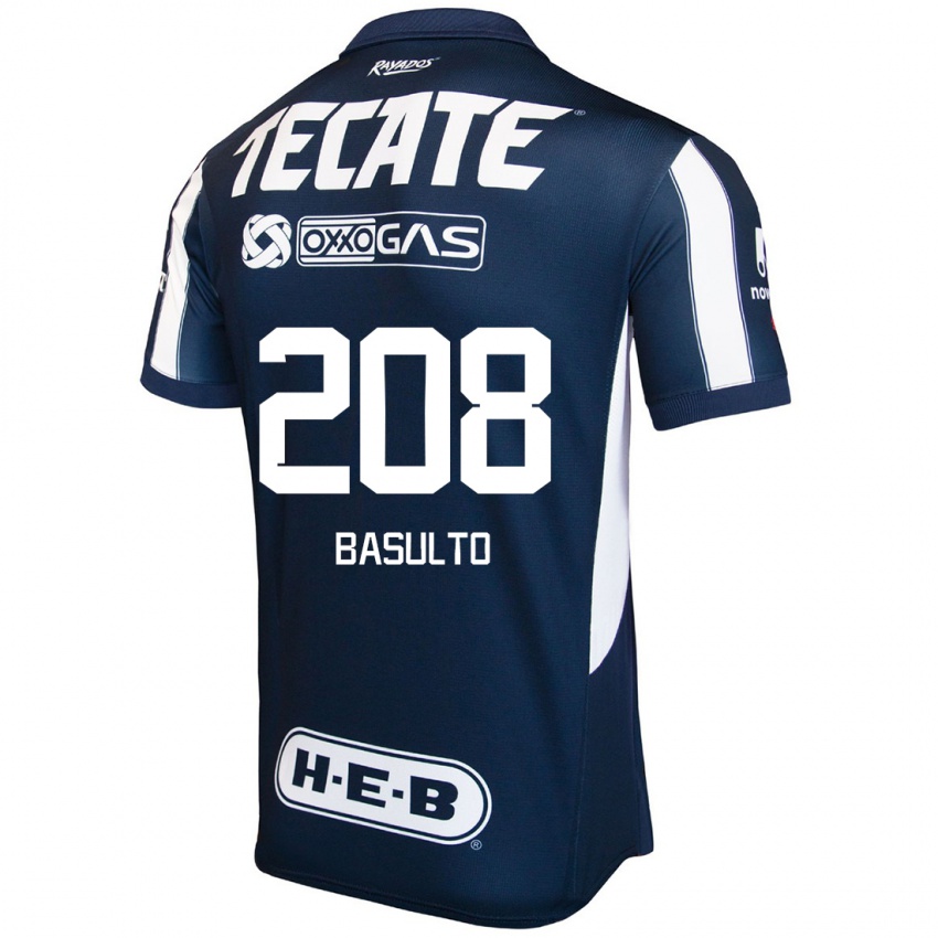 Heren Luis Basulto #208 Blauw Rood Wit Thuisshirt Thuistenue 2024/25 T-Shirt