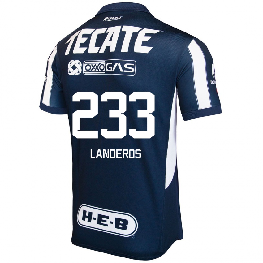 Heren Jorge Landeros #233 Blauw Rood Wit Thuisshirt Thuistenue 2024/25 T-Shirt