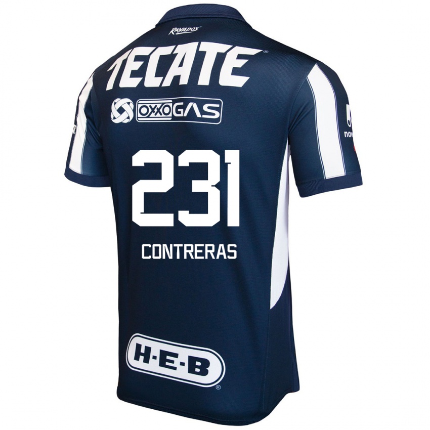 Heren Óscar Contreras #231 Blauw Rood Wit Thuisshirt Thuistenue 2024/25 T-Shirt