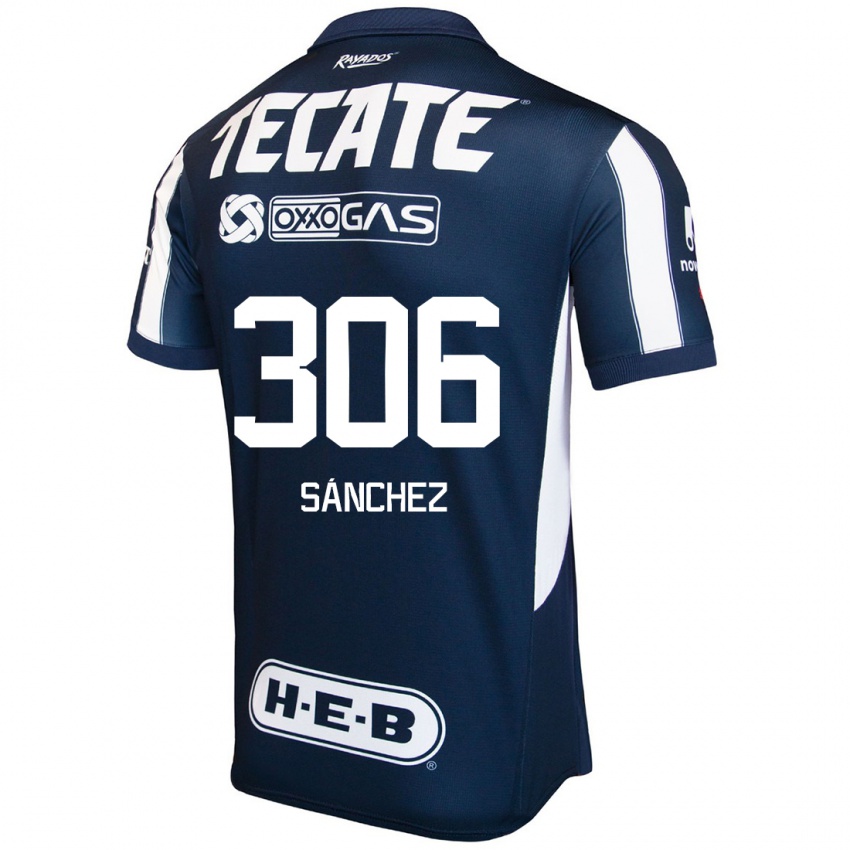 Heren Jorge Sánchez #306 Blauw Rood Wit Thuisshirt Thuistenue 2024/25 T-Shirt