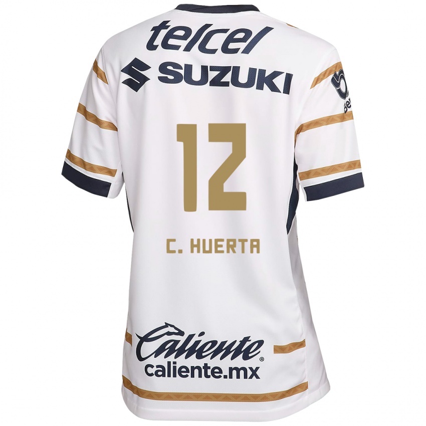 Heren Cesar Huerta #12 Witte Obsidiaan Thuisshirt Thuistenue 2024/25 T-Shirt