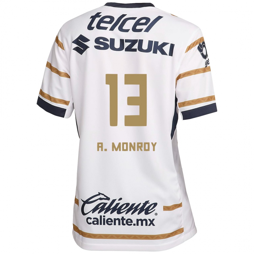 Heren Pablo Monroy #13 Witte Obsidiaan Thuisshirt Thuistenue 2024/25 T-Shirt