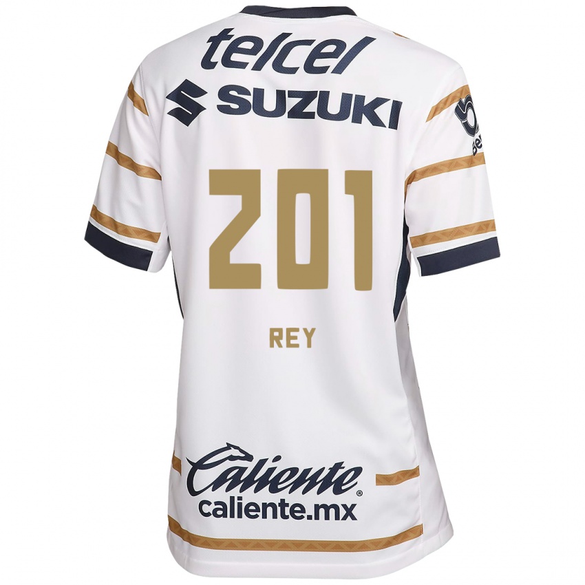 Heren Santiago Rey #201 Witte Obsidiaan Thuisshirt Thuistenue 2024/25 T-Shirt