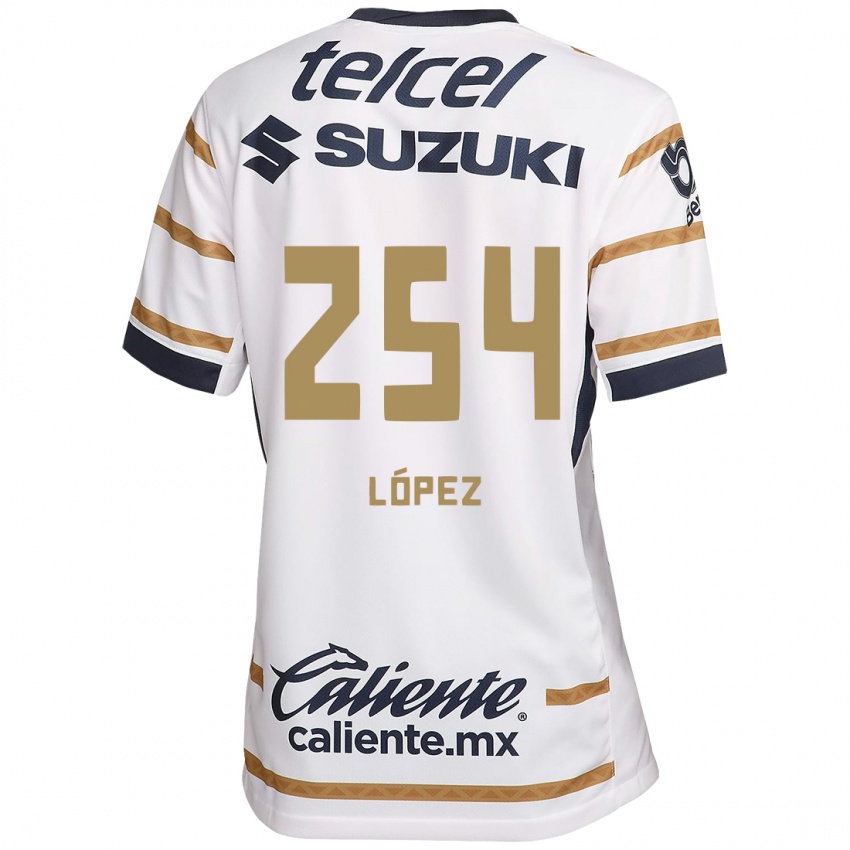 Heren Santiago López #254 Witte Obsidiaan Thuisshirt Thuistenue 2024/25 T-Shirt