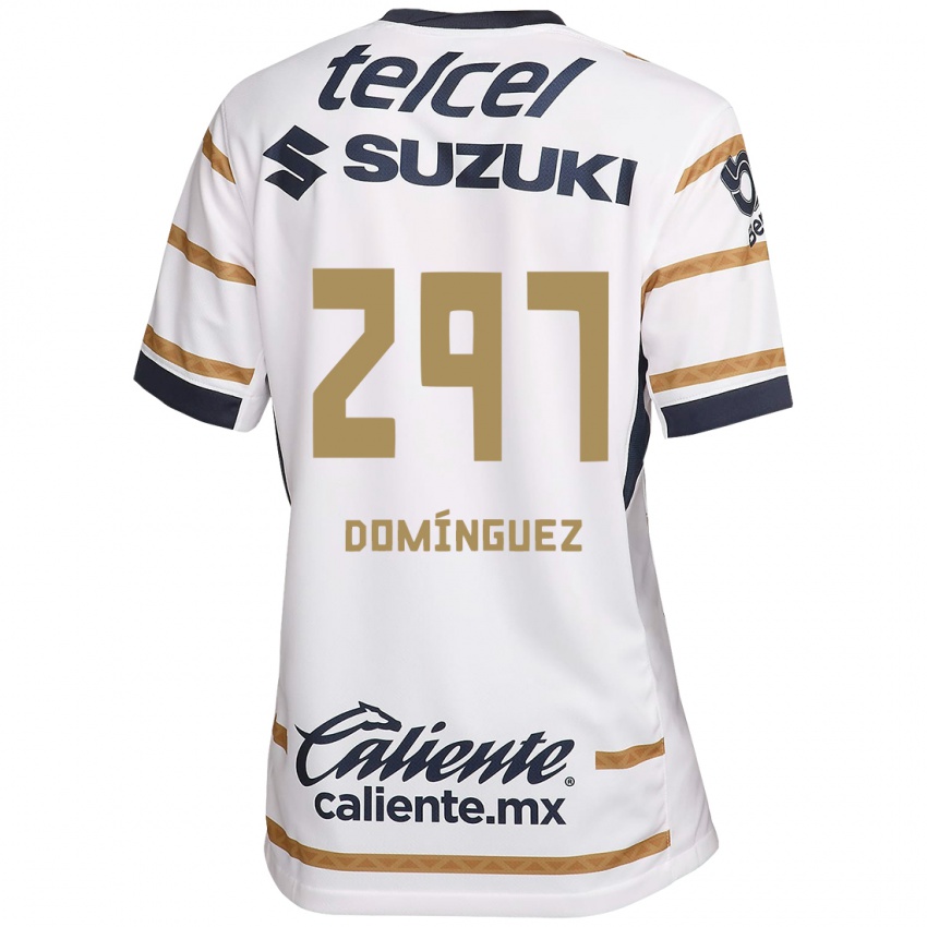 Heren Julio Dominguez #297 Witte Obsidiaan Thuisshirt Thuistenue 2024/25 T-Shirt