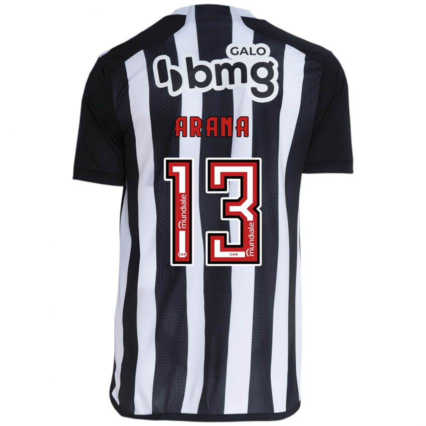 Heren Guilherme Arana #13 Wit Zwart Thuisshirt Thuistenue 2024/25 T-Shirt