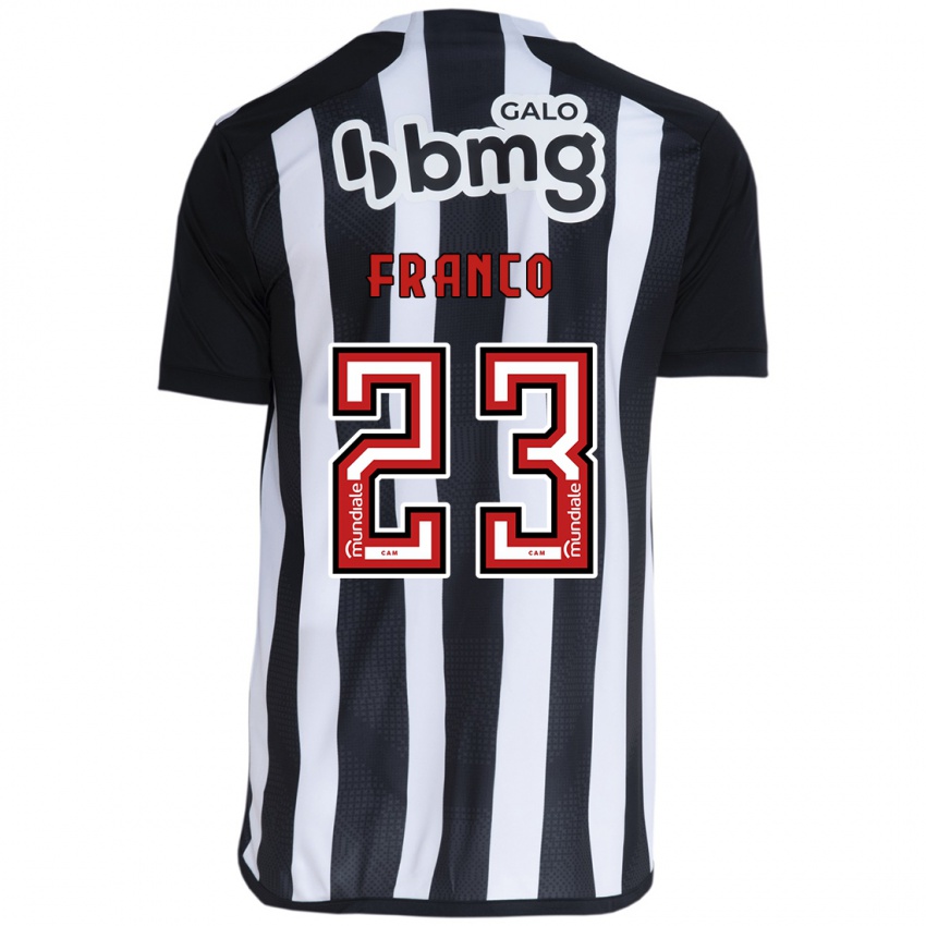 Heren Alan Franco #23 Wit Zwart Thuisshirt Thuistenue 2024/25 T-Shirt