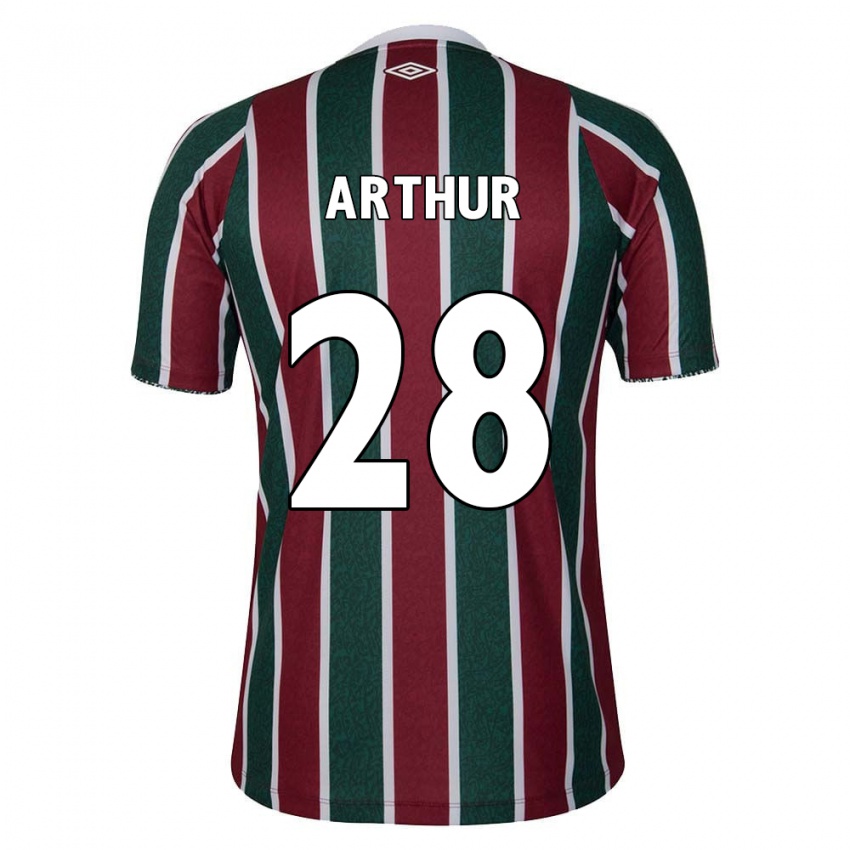 Heren Arthur #28 Groen Kastanjebruin Wit Thuisshirt Thuistenue 2024/25 T-Shirt