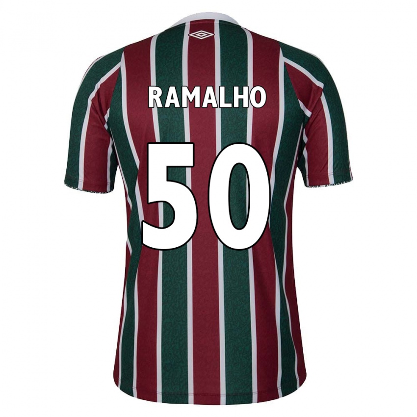 Heren Gustavo Ramalho #50 Groen Kastanjebruin Wit Thuisshirt Thuistenue 2024/25 T-Shirt