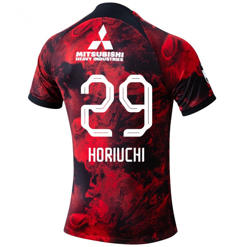 Heren Yota Horiuchi #29 Rood Zwart Thuisshirt Thuistenue 2024/25 T-Shirt