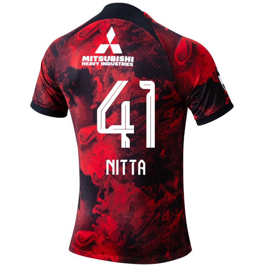 Heren Rio Nitta #41 Rood Zwart Thuisshirt Thuistenue 2024/25 T-Shirt