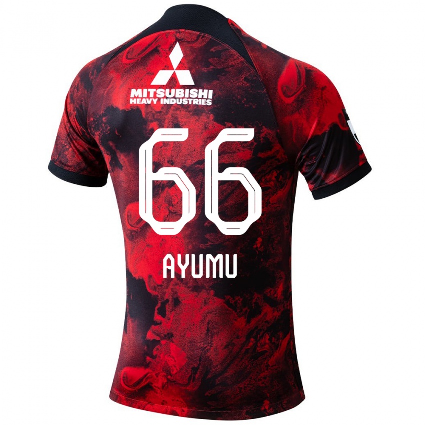 Heren Ayumu Ohata #66 Rood Zwart Thuisshirt Thuistenue 2024/25 T-Shirt