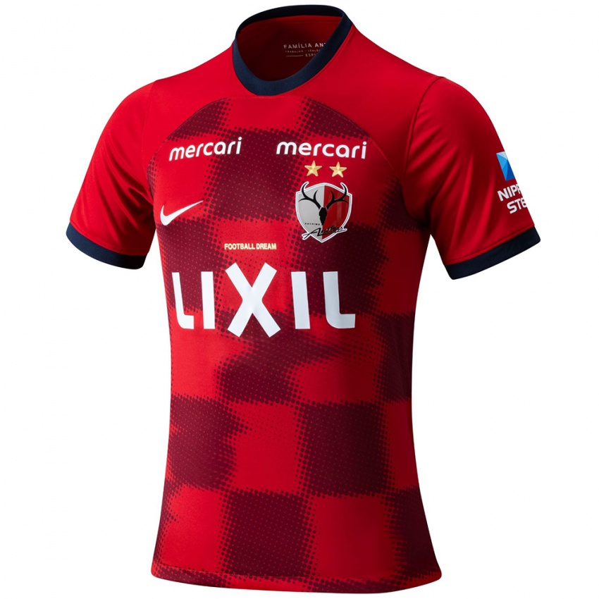 Heren Gaku Shibasaki #10 Rood Blauw Wit Thuisshirt Thuistenue 2024/25 T-Shirt