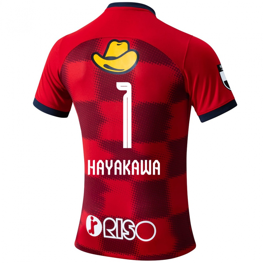 Heren Tomoki Hayakawa #1 Rood Blauw Wit Thuisshirt Thuistenue 2024/25 T-Shirt