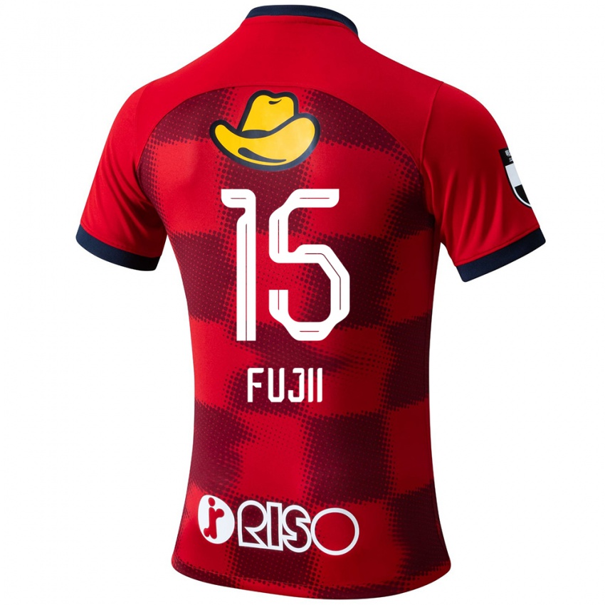 Heren Tomoya Fujii #15 Rood Blauw Wit Thuisshirt Thuistenue 2024/25 T-Shirt