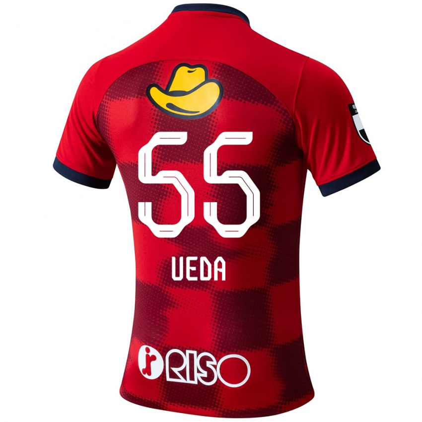 Heren Naomichi Ueda #55 Rood Blauw Wit Thuisshirt Thuistenue 2024/25 T-Shirt