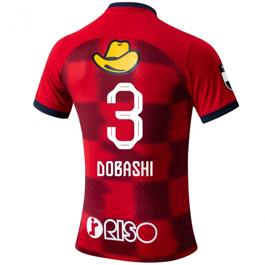 Heren Ryunosuke Dobashi #3 Rood Blauw Wit Thuisshirt Thuistenue 2024/25 T-Shirt