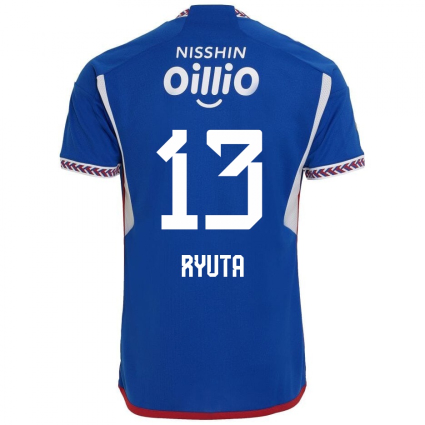 Heren Ryuta Koike #13 Blauw Wit Rood Thuisshirt Thuistenue 2024/25 T-Shirt