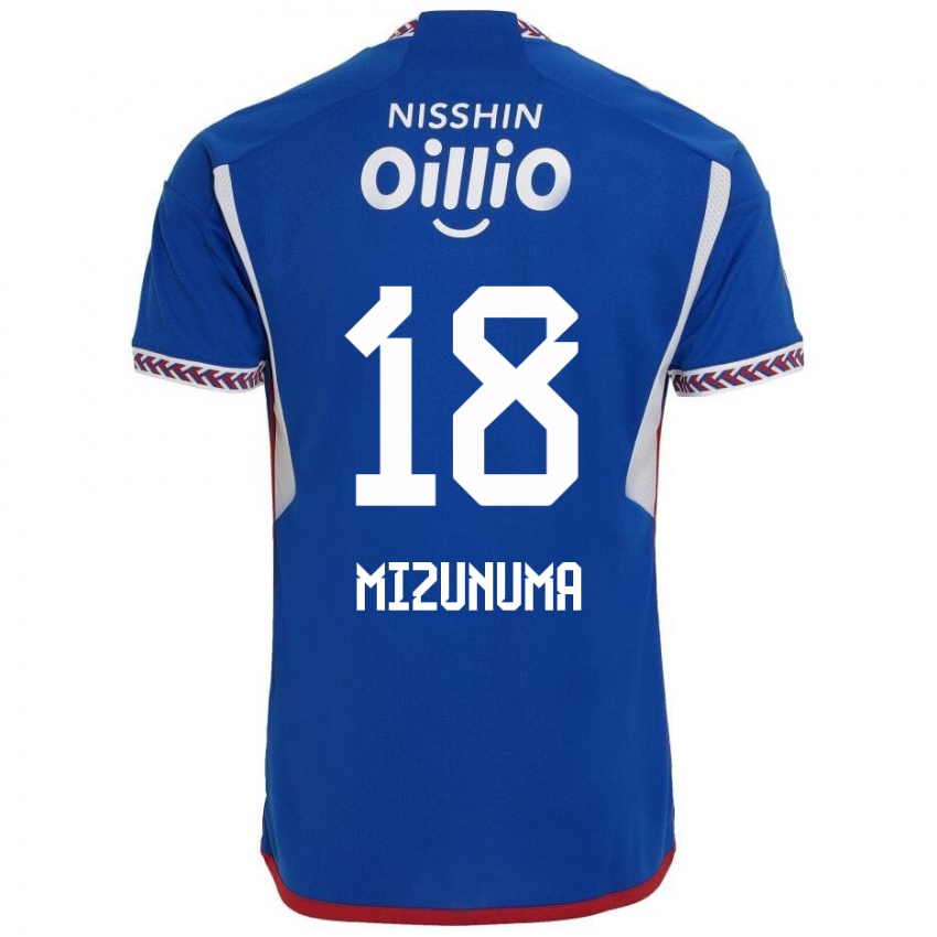 Heren Kota Mizunuma #18 Blauw Wit Rood Thuisshirt Thuistenue 2024/25 T-Shirt