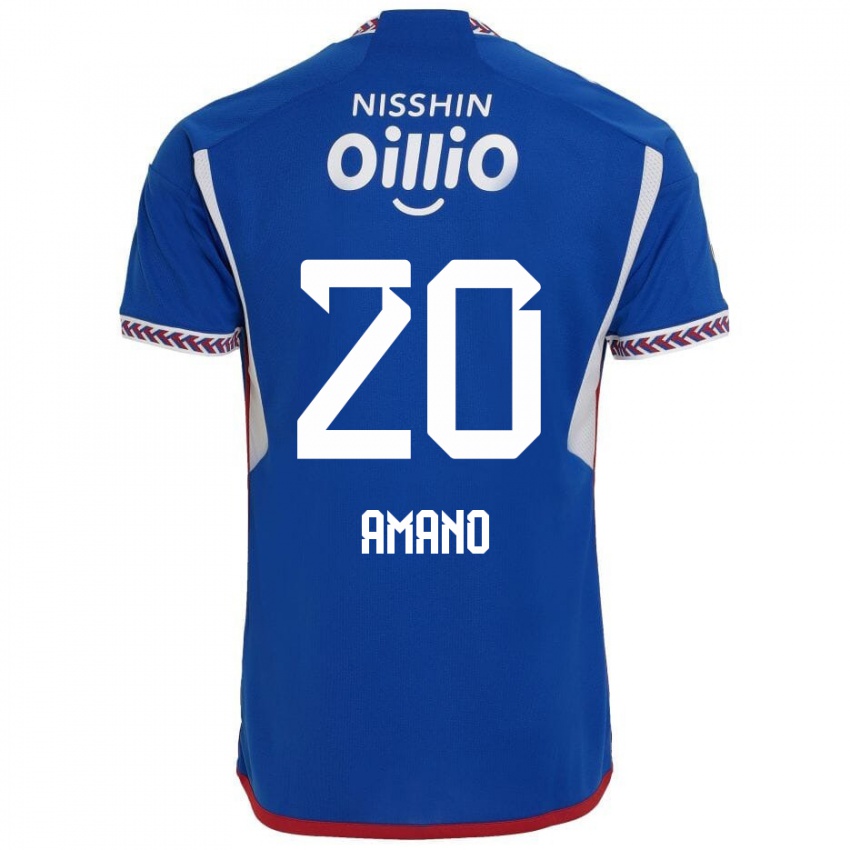 Heren Jun Amano #20 Blauw Wit Rood Thuisshirt Thuistenue 2024/25 T-Shirt