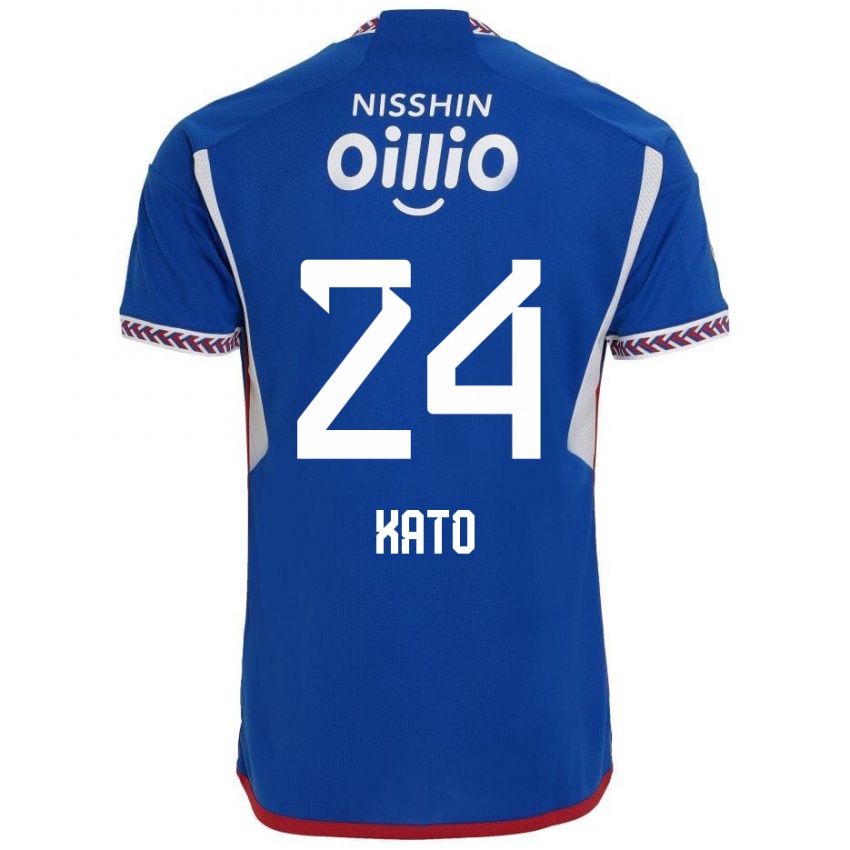 Heren Hijiri Kato #24 Blauw Wit Rood Thuisshirt Thuistenue 2024/25 T-Shirt