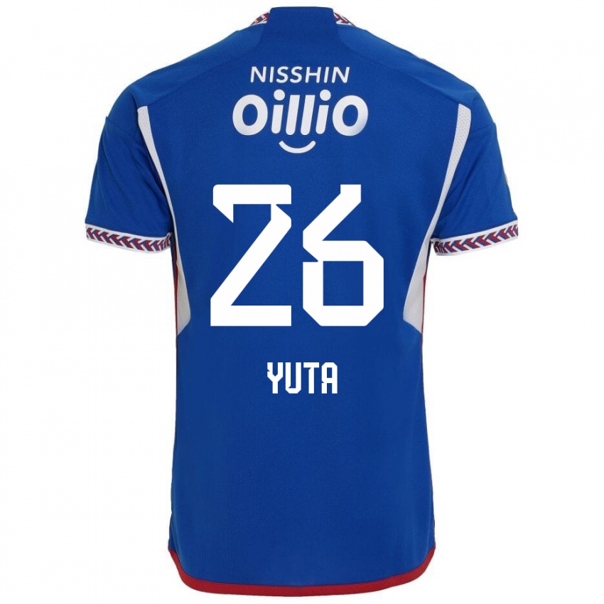 Heren Yuta Koike #26 Blauw Wit Rood Thuisshirt Thuistenue 2024/25 T-Shirt