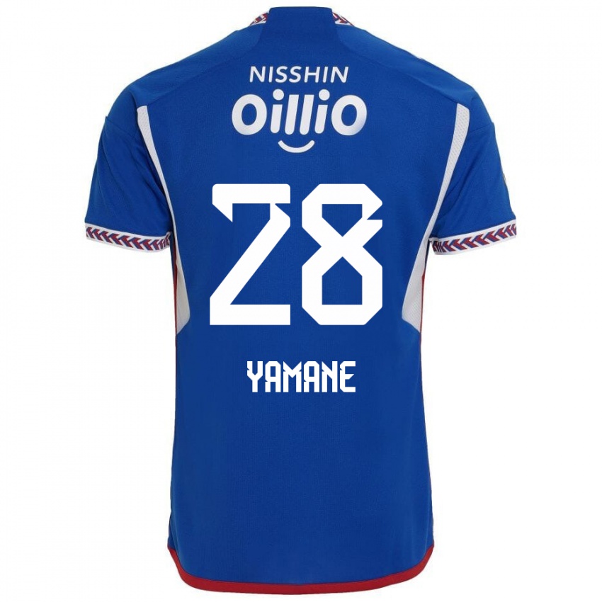 Heren Riku Yamane #28 Blauw Wit Rood Thuisshirt Thuistenue 2024/25 T-Shirt