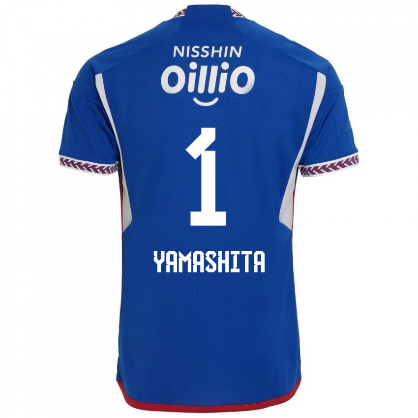 Heren Shoma Yamashita #1 Blauw Wit Rood Thuisshirt Thuistenue 2024/25 T-Shirt