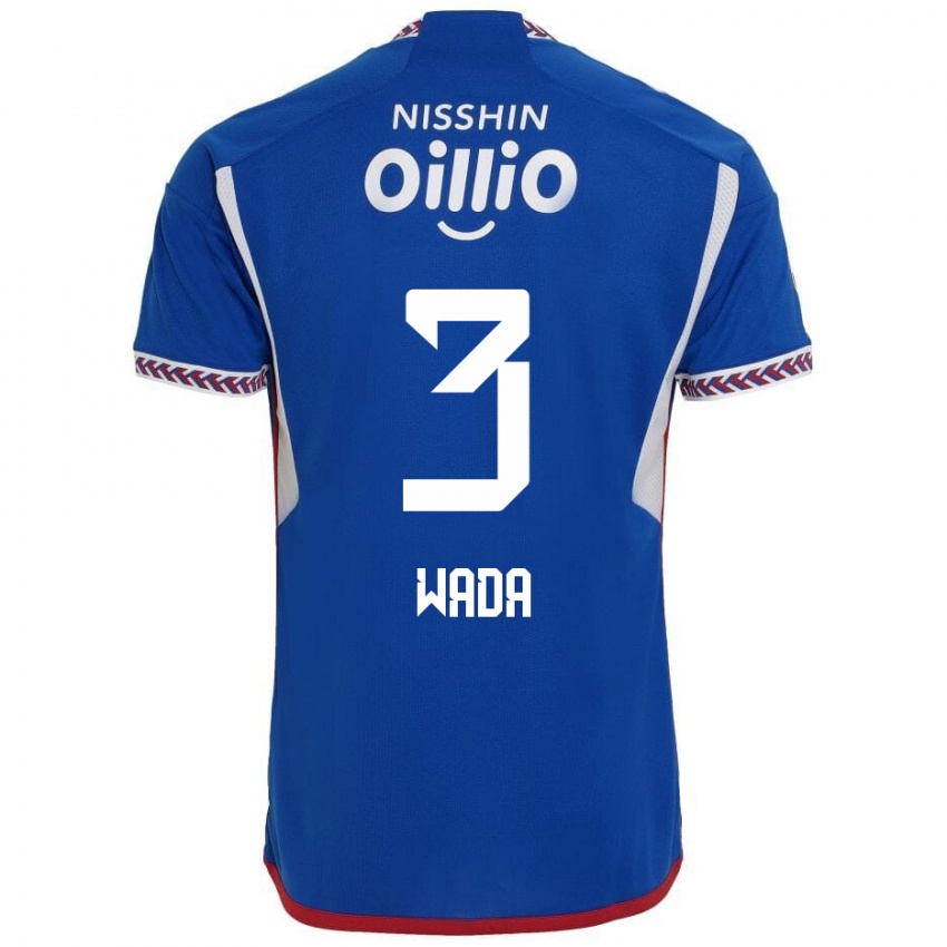 Heren Yusei Wada #3 Blauw Wit Rood Thuisshirt Thuistenue 2024/25 T-Shirt