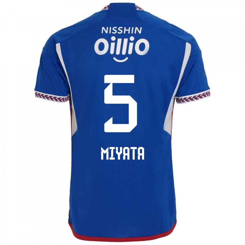 Heren Haru Miyata #5 Blauw Wit Rood Thuisshirt Thuistenue 2024/25 T-Shirt