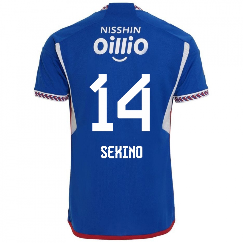 Heren Aiki Sekino #14 Blauw Wit Rood Thuisshirt Thuistenue 2024/25 T-Shirt