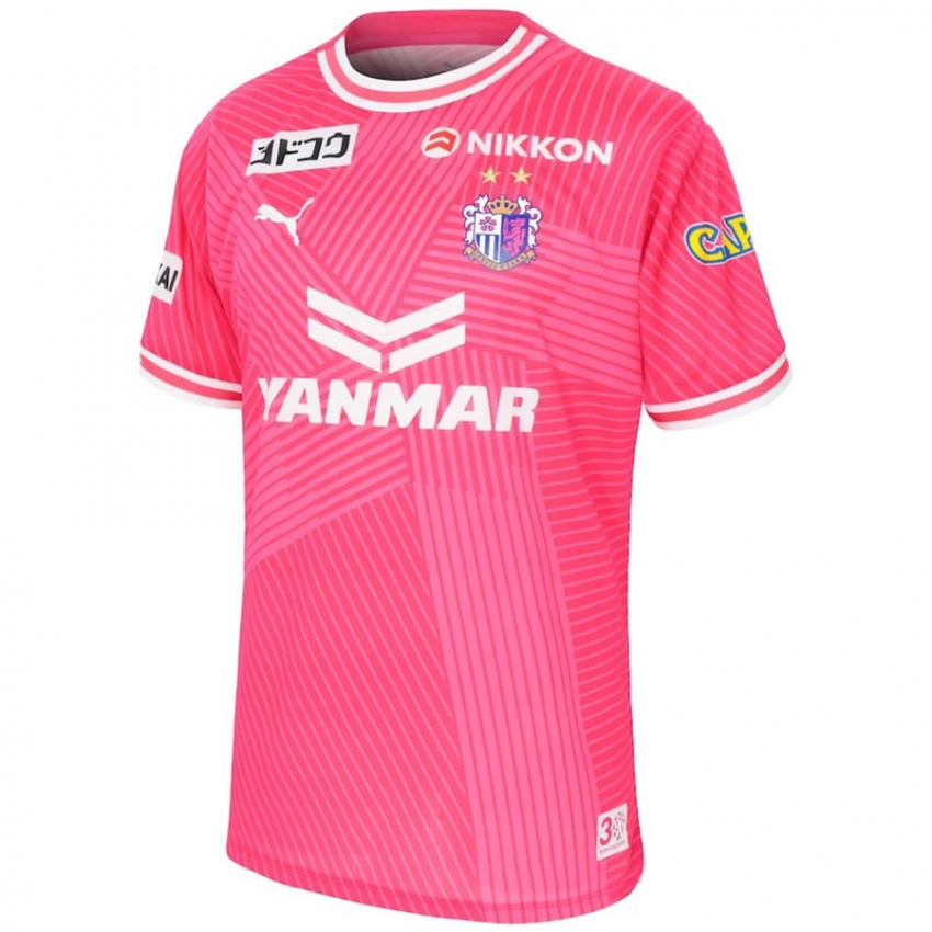 Heren Uw Naam #0 Roze Wit Thuisshirt Thuistenue 2024/25 T-Shirt