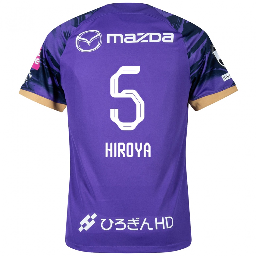 Heren Hiroya Matsumoto #5 Paars Wit Thuisshirt Thuistenue 2024/25 T-Shirt