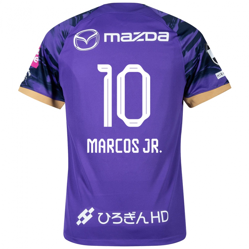 Heren Marcos Junior #10 Paars Wit Thuisshirt Thuistenue 2024/25 T-Shirt