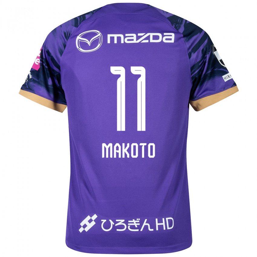 Heren Makoto Mitsuta #11 Paars Wit Thuisshirt Thuistenue 2024/25 T-Shirt