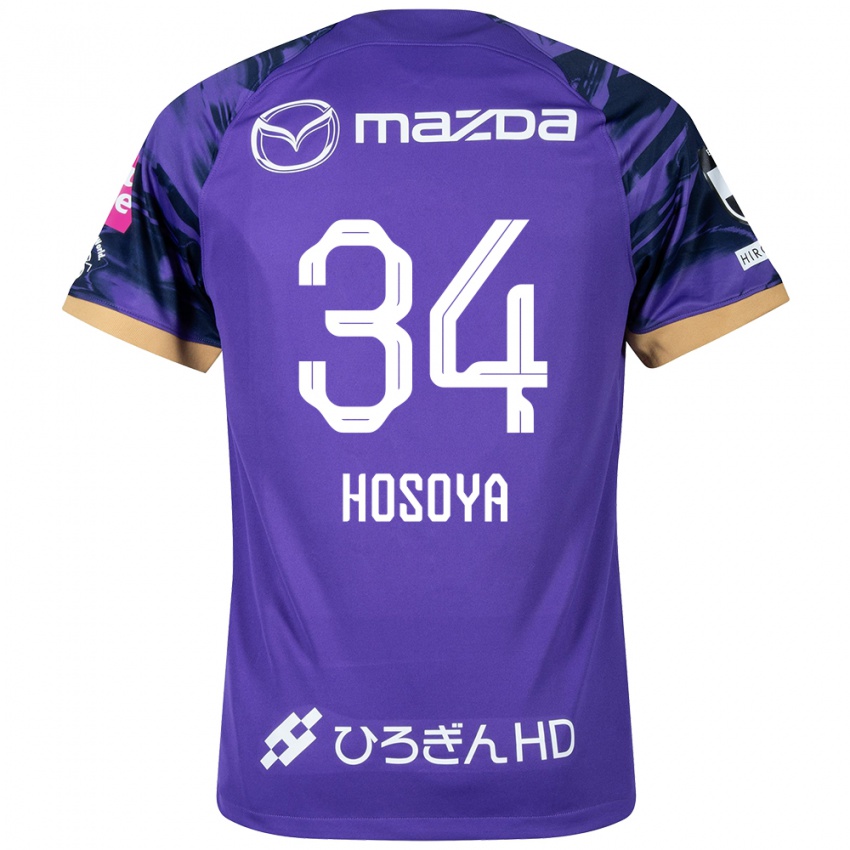 Heren Kohei Hosoya #34 Paars Wit Thuisshirt Thuistenue 2024/25 T-Shirt