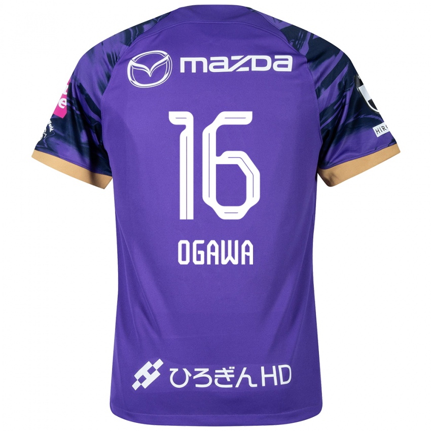 Heren Hikaru Ogawa #16 Paars Wit Thuisshirt Thuistenue 2024/25 T-Shirt