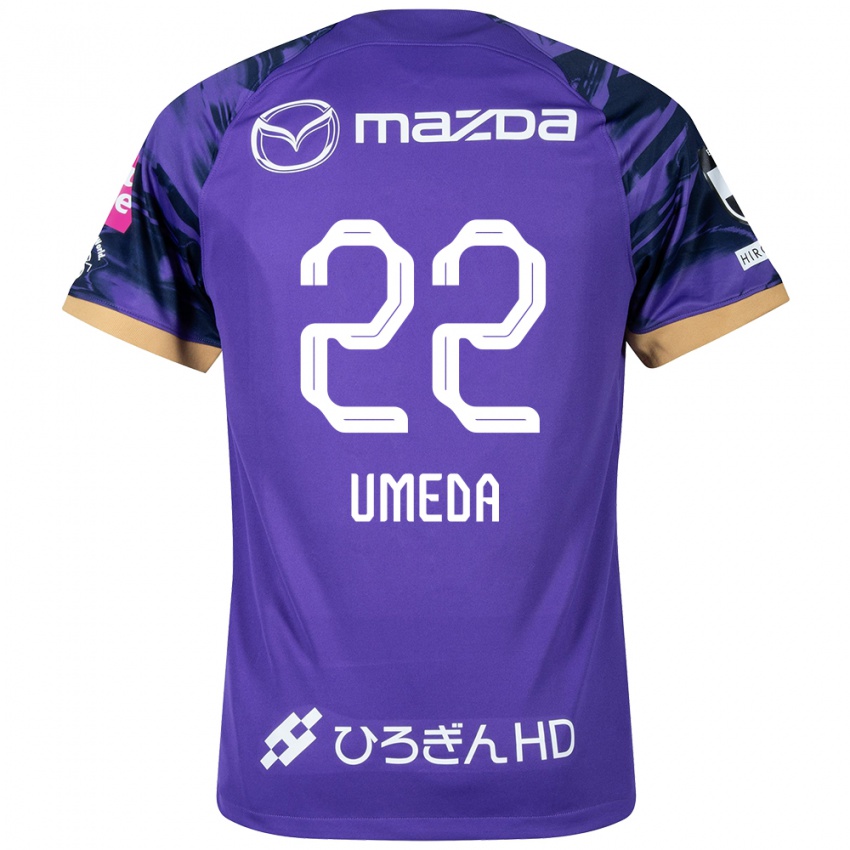 Heren Taiga Umeda #22 Paars Wit Thuisshirt Thuistenue 2024/25 T-Shirt