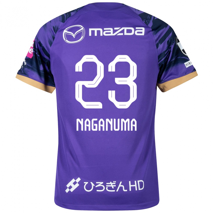 Heren Seimei Naganuma #23 Paars Wit Thuisshirt Thuistenue 2024/25 T-Shirt