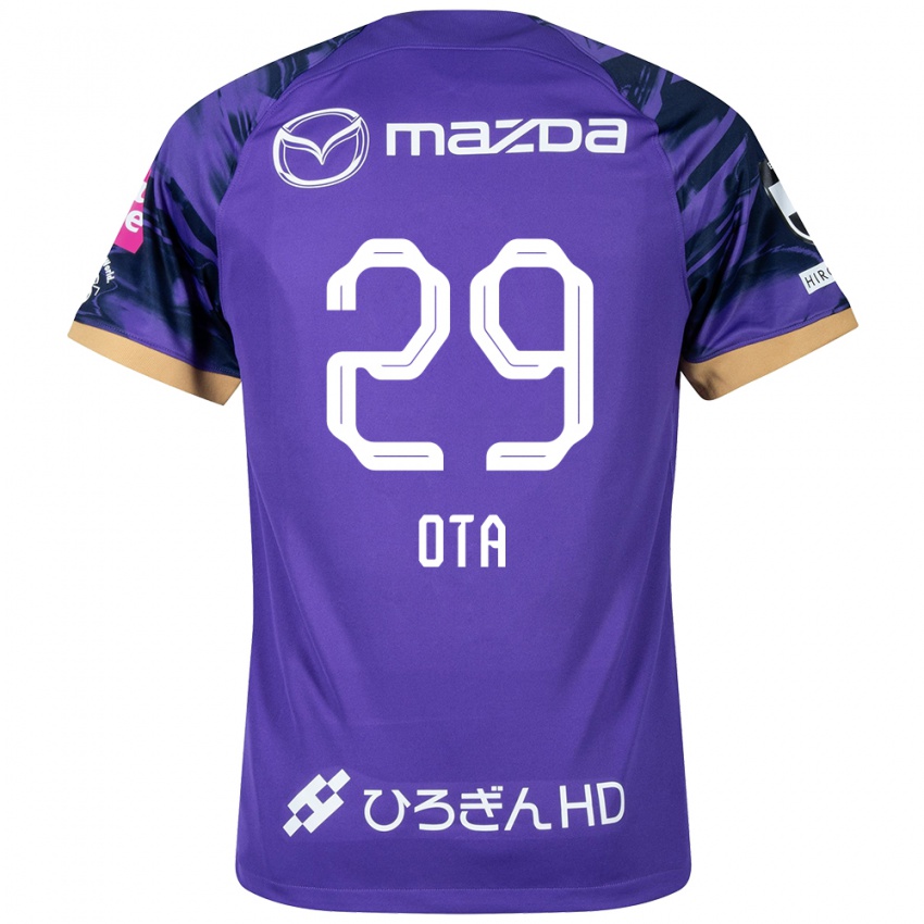 Heren Hiroto Ota #29 Paars Wit Thuisshirt Thuistenue 2024/25 T-Shirt