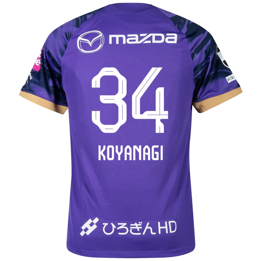 Heren Shu Koyanagi #34 Paars Wit Thuisshirt Thuistenue 2024/25 T-Shirt