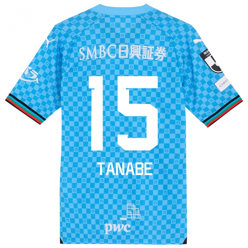 Heren Shuto Tanabe #15 Azuur Blauw Thuisshirt Thuistenue 2024/25 T-Shirt